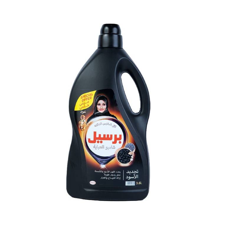 برسيل شامبو العباية والملابس الداكنة برائحة العود 3.6 لتر