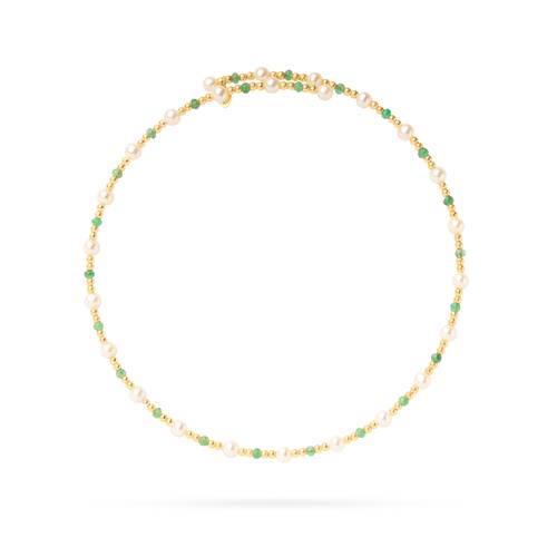 سلسال تشوكر مرن مع حجر الزمرد من كولكشن THE PEARL