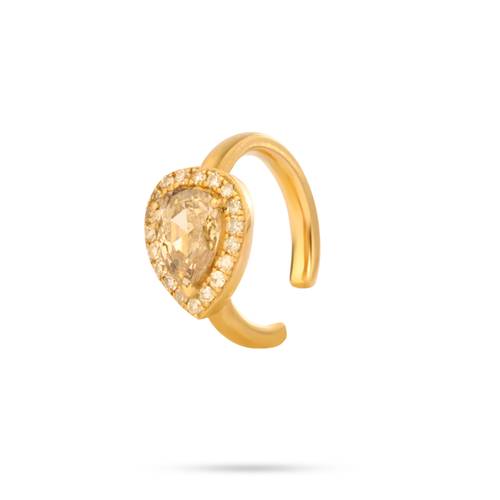 حلق ذهب فص الماس  فردة من كولكشن DANCING DIAMOND