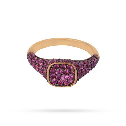 Chevelier ring with pink sapphire