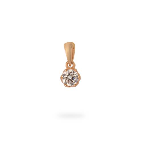 Circular diamond solitaire charm