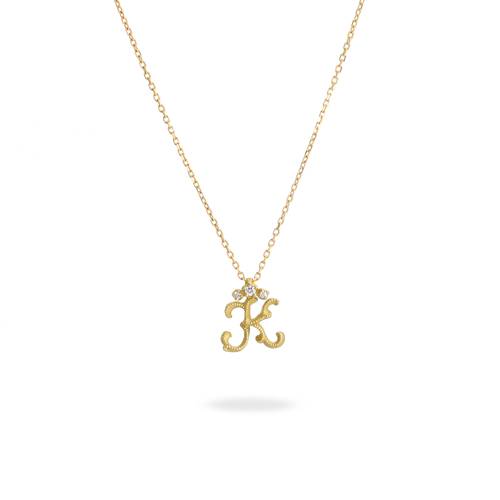  Royal Yellow letter pendant