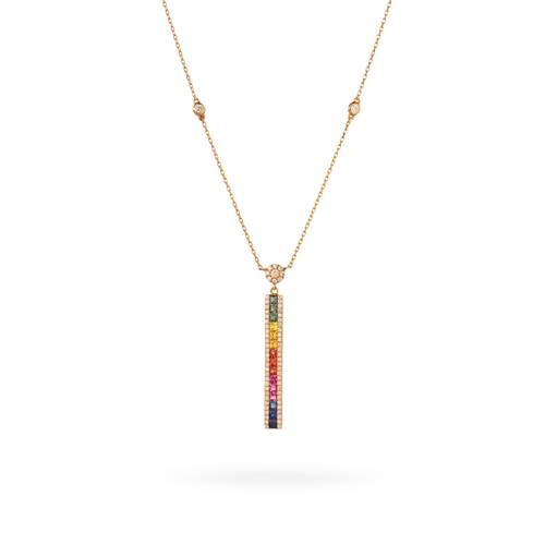 Soft rainbow necklace