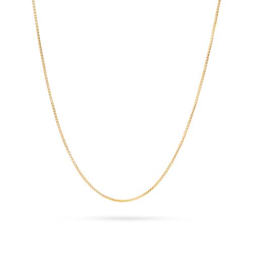 Plain yellow gold silk necklace