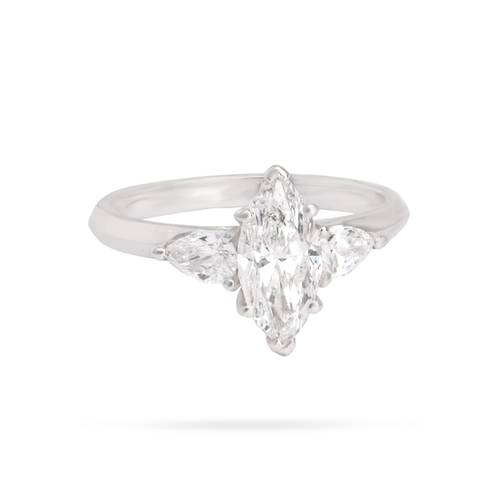 Marquise solitaire ring