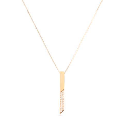 Shiny angled rectangle Deco Necklace