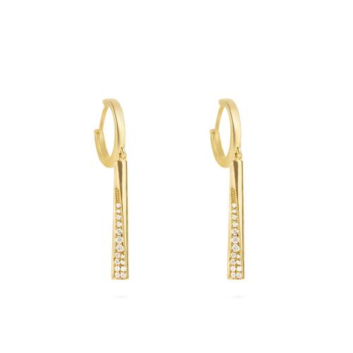 Shiny Rectangle Deco Earring