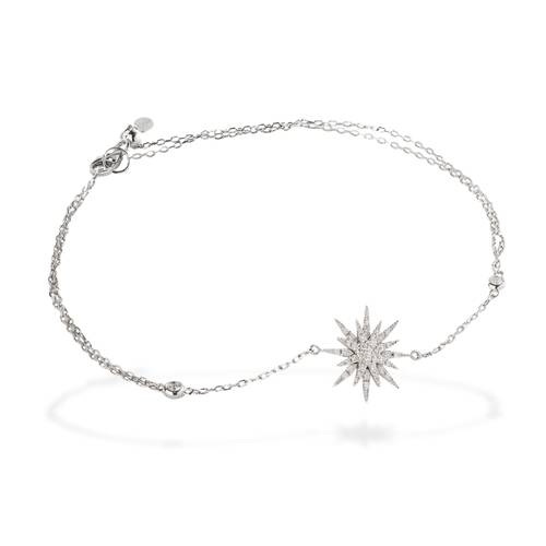 White diamond sun pavé bracelet
