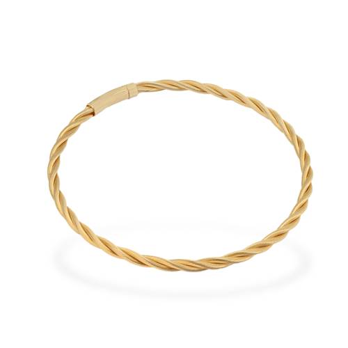 Medium twisted gold bracelet