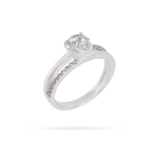 Round solitaire ring