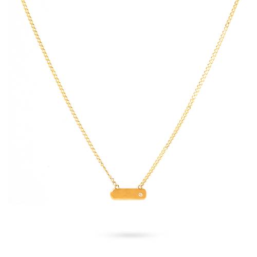 Round diamond necklace with a round diamond at the end