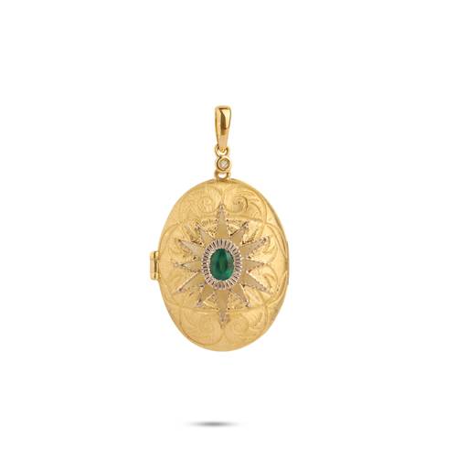 Emerald Vintessa Locket pendant 