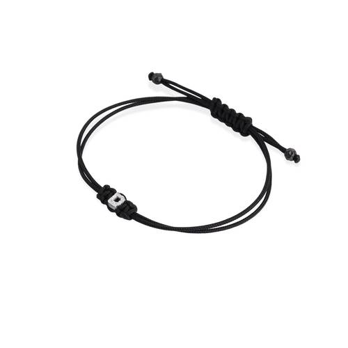 White Gold Black letter bracelet  