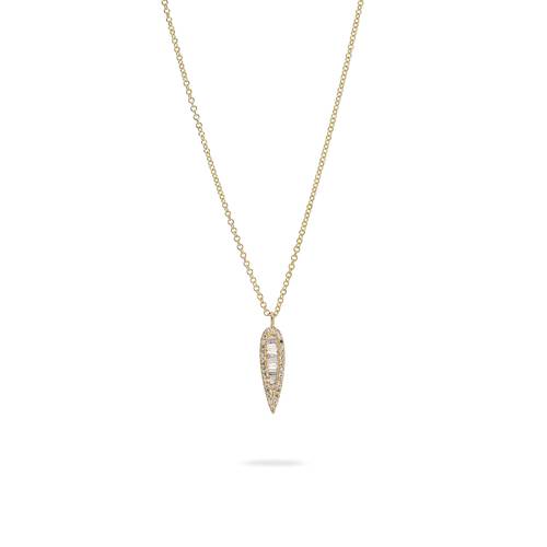 Pave Pear pendant small