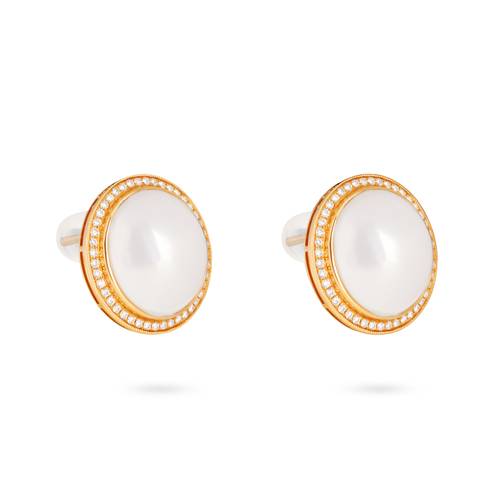 حلق لولو مع 88 ألماسة من كولكشن THE PEARL