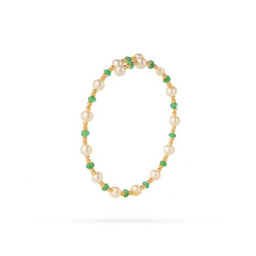Lulu flexible bracelet with emerald stone
