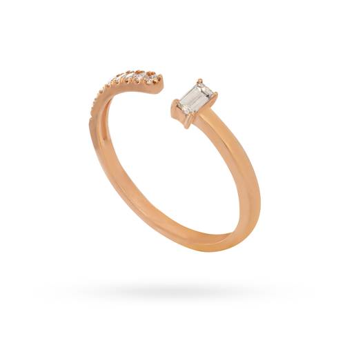 Solitaire diamond ring baguette 