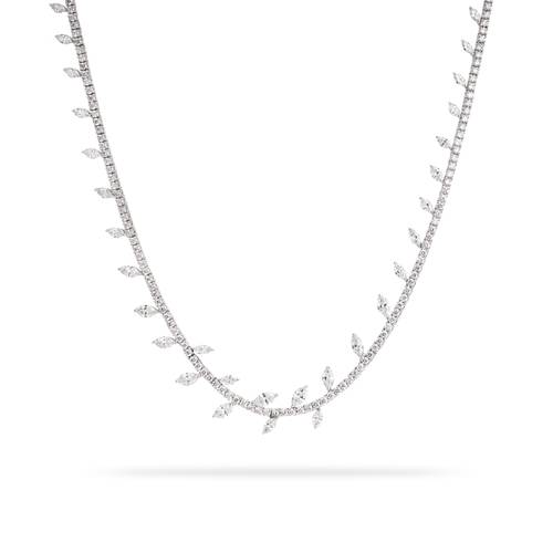 Oscar necklace with sparkling marquise diamonds