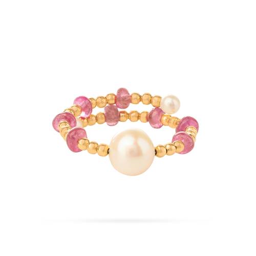 Lulu elastic ring with ruby