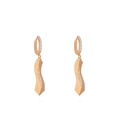 Curved Deco Earring Necklace from the PAVÉ Collection