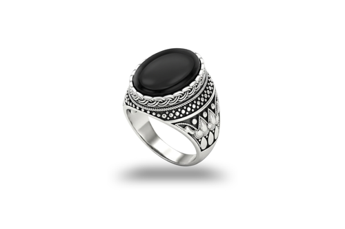 خاتم رجالي فضه 925