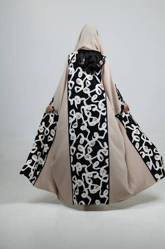Beige Bloom Abaya 