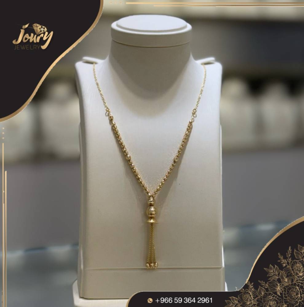 عقد طويل ذهب صافي عيار  21