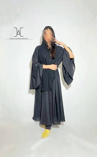 عباية لينن | أسود