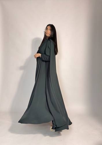  Crepe Abaya | Dark Green