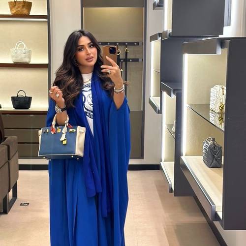 Crepe Abaya | Royal Blue