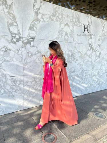 Crepe Abaya | Light Orange