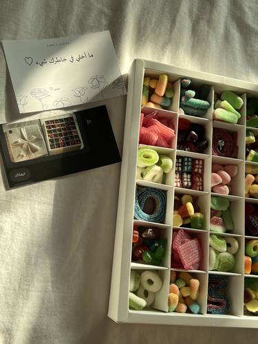 بوكس الحلويات مع الخاتم 💍🤍