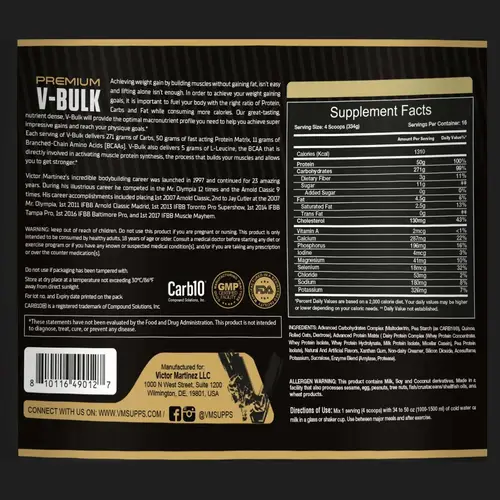 Victor Martinez, Premium V-Bulk, 5.4KG, 16 Servings