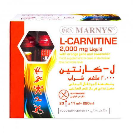 ل-كارنتين 2000 مجم شراب بالبرتقال 220 مل مكمل غذائي 