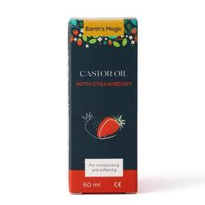 زيت الخروع فراولة 60 جم ايرث ماجيك زيت للشعر