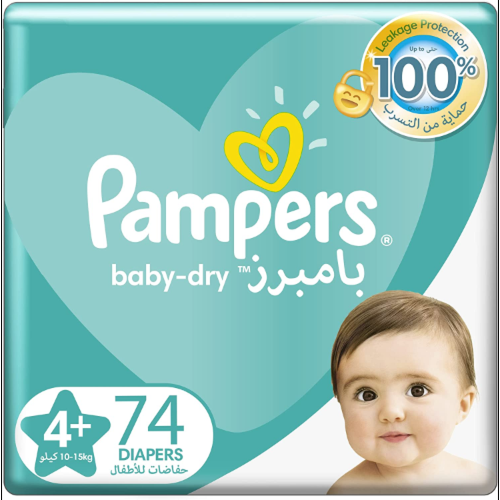 بامبرز 4+ عدد 74 حفاضة 