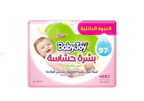 مناديل مبلله بيبي جوي بدون عطر 48×3 