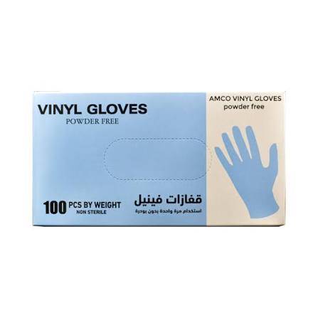 قفازات فينيل كبير 100 حبة 