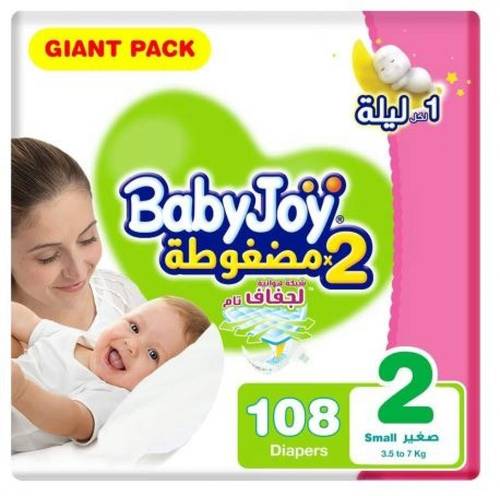 بيبى جوي رقم 2 عدد 108 حفاضة 