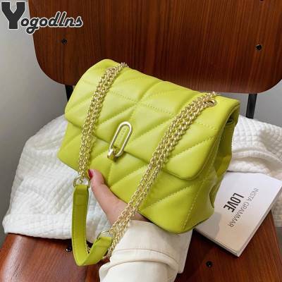 الكيوي الأخضر الصيف بولي Leather حقائب جلدية رفرف Crossbody للنساء الفاخرة بلون حقائب الكتف سلسلة المحافظ