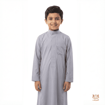 ثوب برستيج سادة رمادي