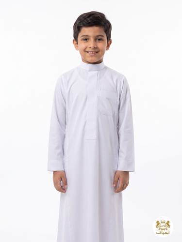 ثوب برستيج سادة أبيض