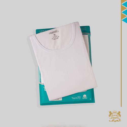 فانلة ليجامان  نصف كم دائري قطن 100%