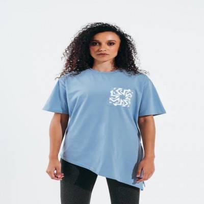 سيجما - تيشيرت قصير الأكمام للنساء أزرق