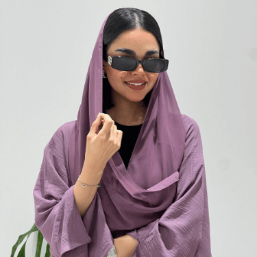 طرحة باللون الموف الللافندر