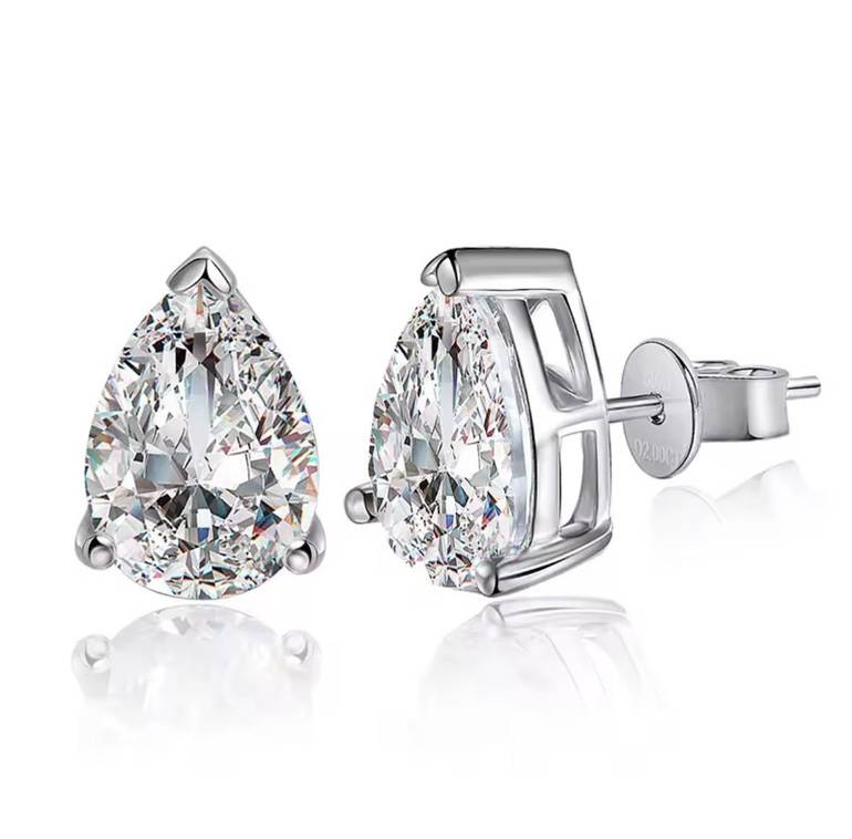 حلق مويسانيت كمثري 💎