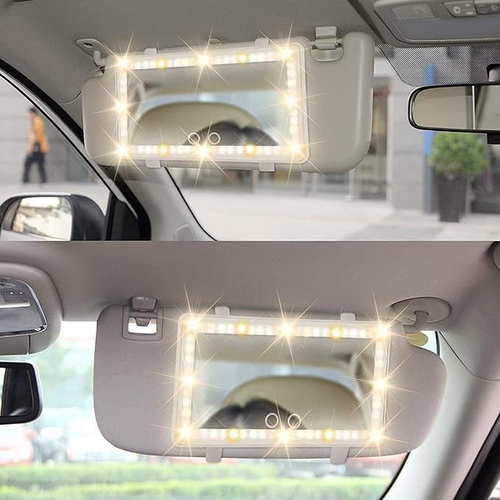 مرآة داخلية للسيارة مزودة بإضاءة LED
