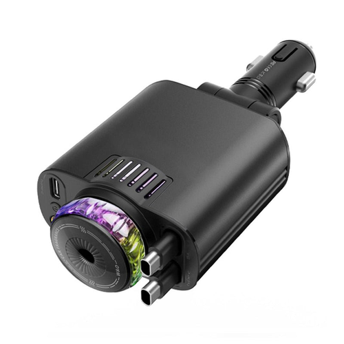شاحن سيارة متعدد الوظائف 5 في 1 مع إضاءة ستارلايت
