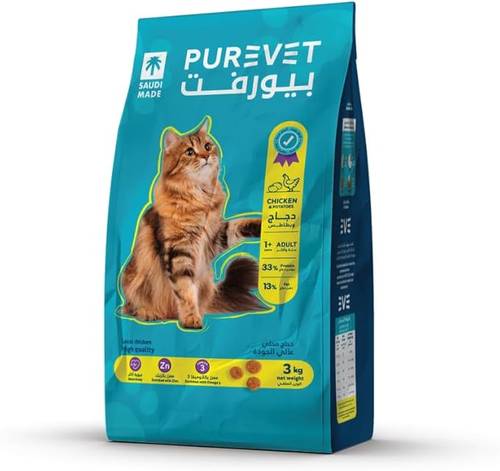 بيورفت طعام جاف بالدجاج والبطاطس للقطط البالغة - 3 كيلو