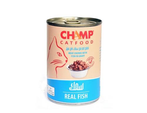 تشامب طعام رطب للقطط قطع سمك في المرق - 415 جرام
